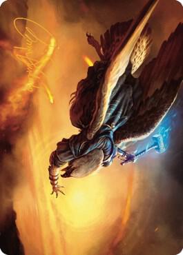 Battlewing Mystic Art Card (Gold-Stamped Signature) card from Art Series: Dominaria United