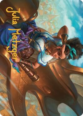 Talas Lookout Art Card (Gold-Stamped Signature) card from Art Series: Dominaria United