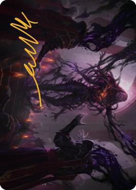 Braids, Arisen Nightmare Art Card (23/81) (Gold-Stamped Signature) card from Art Series: Dominaria United