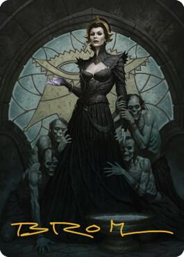 Liliana of the Veil Art Card (Gold-Stamped Signature) card from Art Series: Dominaria United
