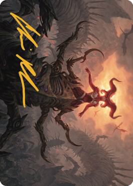 Sheoldred, the Apocalypse Art Card (Gold-Stamped Signature) card from Art Series: Dominaria United
