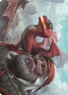 Dragon Whelp Art Card card from Art Series: Dominaria United