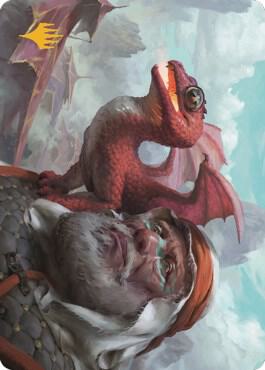 Dragon Whelp Art Card (Gold-Stamped Signature) card from Art Series: Dominaria United