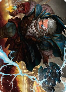 Electrostatic Infantry Art Card (Gold-Stamped Signature) card from Art Series: Dominaria United