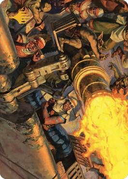 Mana Cannons Art Card (Gold-Stamped Signature) card from Art Series: Dominaria United