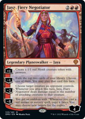Jaya, Fiery Negotiator card from Promo Pack: Dominaria United
