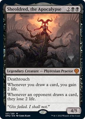 Sheoldred, the Apocalypse card from Promo Pack: Dominaria United