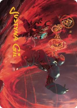 Twinferno Art Card (Gold-Stamped Signature) card from Art Series: Dominaria United