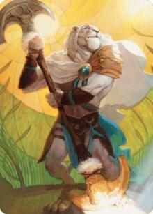Ajani, Sleeper Agent Art Card card from Art Series: Dominaria United