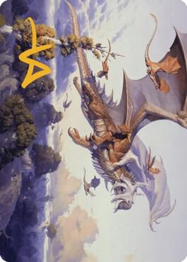 Rith, Liberated Primeval Art Card (Gold-Stamped Signature) card from Art Series: Dominaria United