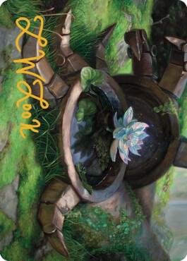 Timeless Lotus Art Card (Gold-Stamped Signature) card from Art Series: Dominaria United