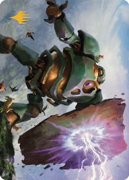 Walking Bulwark Art Card (Gold-Stamped Signature) card from Art Series: Dominaria United