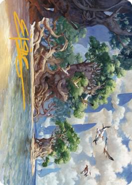 Yavimaya Coast Art Card (Gold-Stamped Signature) card from Art Series: Dominaria United