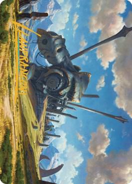 Plains Art Card (62/81) (Gold-Stamped Signature) card from Art Series: Dominaria United