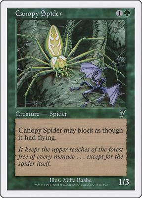 Canopy Spider card from 7th Edition