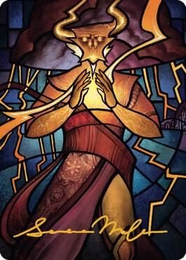 Najal, the Storm Runner Art Card (Gold-Stamped Signature) card from Art Series: Dominaria United