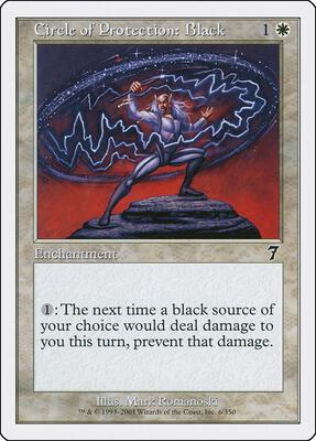 Circle of Protection: Black card from 7th Edition