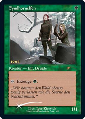 Fyndhorn Elves (DE Exclusive) card from 30th Anniversary Promos