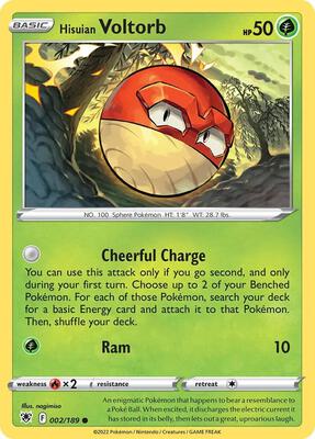 Hisuian Voltorb - 002/189 (Cosmos Holo) card from Deck Exclusives