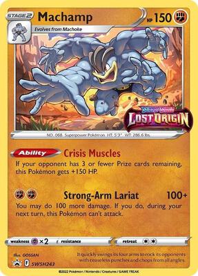 Machamp - SWSH243 (Prerelease) card from SWSH: Sword & Shield Promo Cards