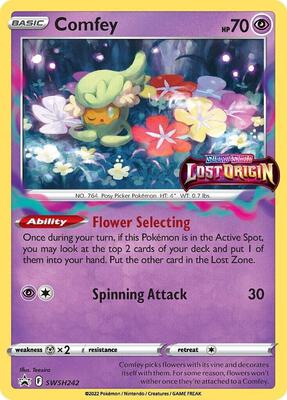 Comfey - SWSH242 (Prerelease) card from SWSH: Sword & Shield Promo Cards