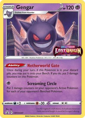 Gengar - SWSH241 (Prerelease) card from SWSH: Sword & Shield Promo Cards