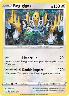 Regigigas - SWSH247 (Cosmos Holo) card from SWSH: Sword & Shield Promo Cards