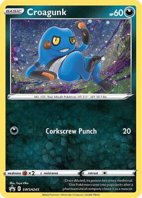 Croagunk - SWSH245 (Cosmos Holo) card from SWSH: Sword & Shield Promo Cards