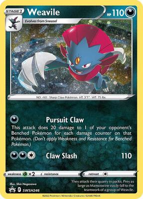 Weavile - SWSH246 (Cosmos Holo) card from SWSH: Sword & Shield Promo Cards
