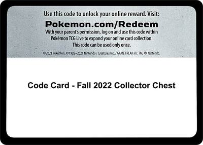 Code Card - Fall 2022 Collector Chest card from SWSH12: Silver Tempest