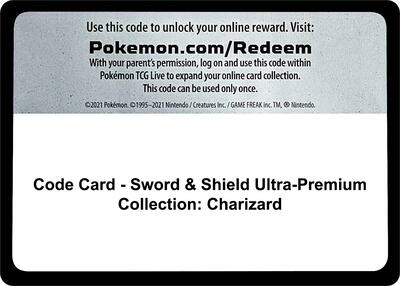 Code Card - Sword & Shield Ultra-Premium Collection: Charizard card from Miscellaneous Cards & Products