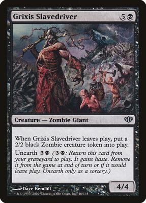 Grixis Slavedriver card from Conflux