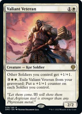 Valiant Veteran card from Promo Pack: Dominaria United