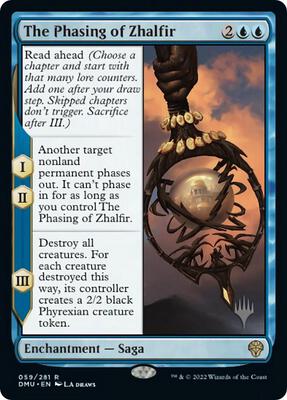 The Phasing of Zhalfir card from Promo Pack: Dominaria United