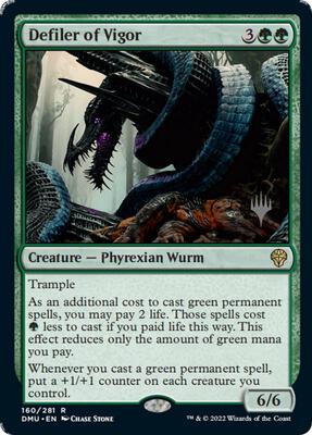 Defiler of Vigor card from Promo Pack: Dominaria United