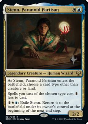 Stenn, Paranoid Partisan card from Promo Pack: Dominaria United