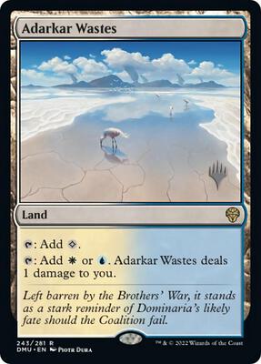 Adarkar Wastes card from Promo Pack: Dominaria United