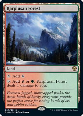 Karplusan Forest card from Promo Pack: Dominaria United