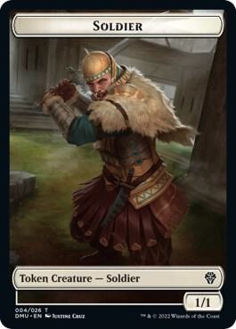 Soldier // Badger Double-Sided Token card from Dominaria United