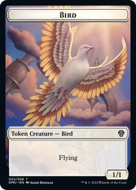 Bird (002) // Bird (006) Double-Sided Token card from Dominaria United