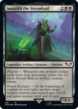 Imotekh the Stormlord card from Universes Beyond: Warhammer 40,000