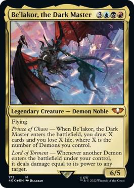 Be'lakor, the Dark Master card from Universes Beyond: Warhammer 40,000