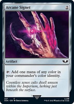 Arcane Signet (227) (Surge Foil) card from Universes Beyond: Warhammer 40,000