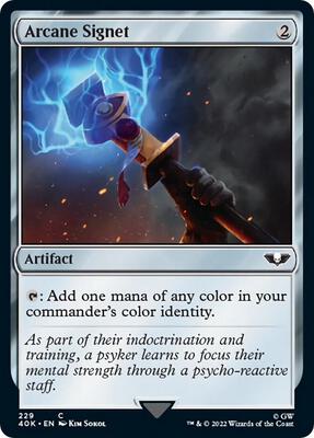 Arcane Signet (229) (Surge Foil) card from Universes Beyond: Warhammer 40,000