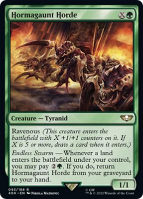 Hormagaunt Horde card from Universes Beyond: Warhammer 40,000