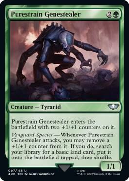 Purestrain Genestealer (Surge Foil) card from Universes Beyond: Warhammer 40,000