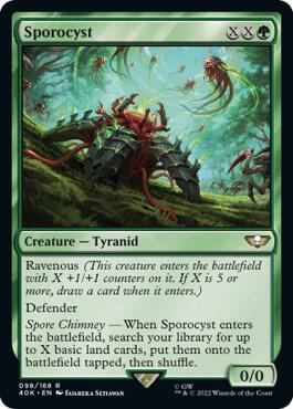 Sporocyst (Surge Foil) card from Universes Beyond: Warhammer 40,000