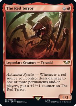 The Red Terror (Surge Foil) card from Universes Beyond: Warhammer 40,000