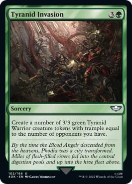 Tyranid Invasion card from Universes Beyond: Warhammer 40,000