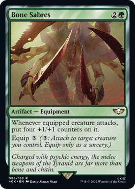 Bone Sabres (Surge Foil) card from Universes Beyond: Warhammer 40,000